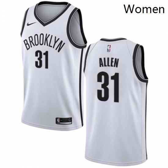 Womens Nike Brooklyn Nets 31 Jarrett Allen Swingman White NBA Jersey Association Edition